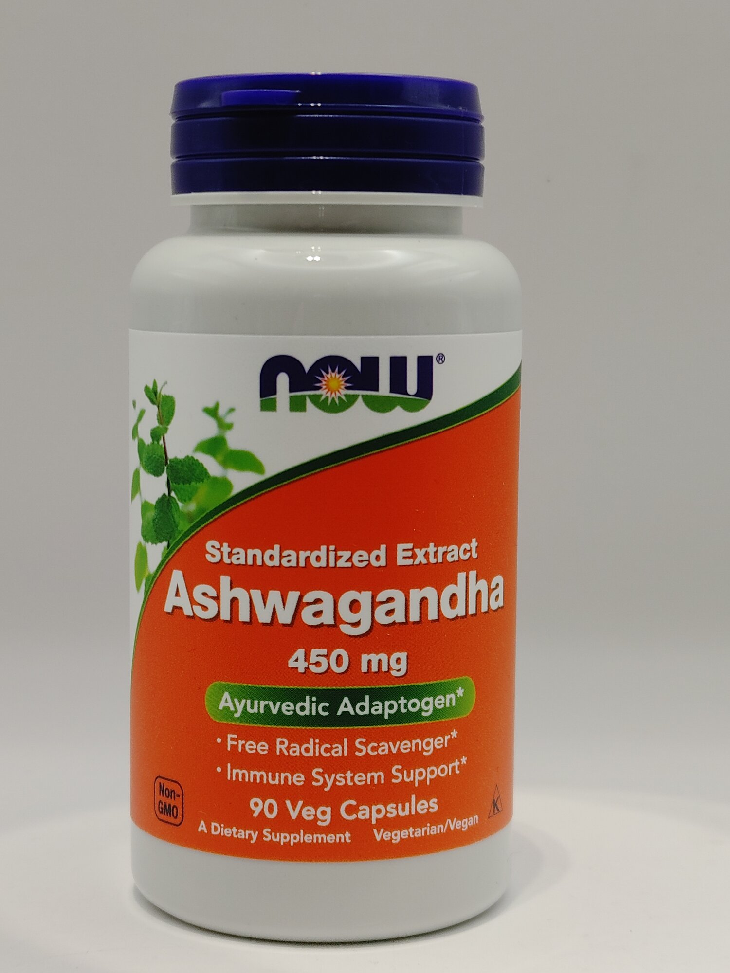 Ашваганда Now 450 мг 90 капсул для мужчин и женщин Снижает стресс (Уменьшает уровень кортизола) Улучшает сон