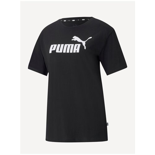 Футболка PUMA Ess Logo Boyfriend Tee, размер M, черный