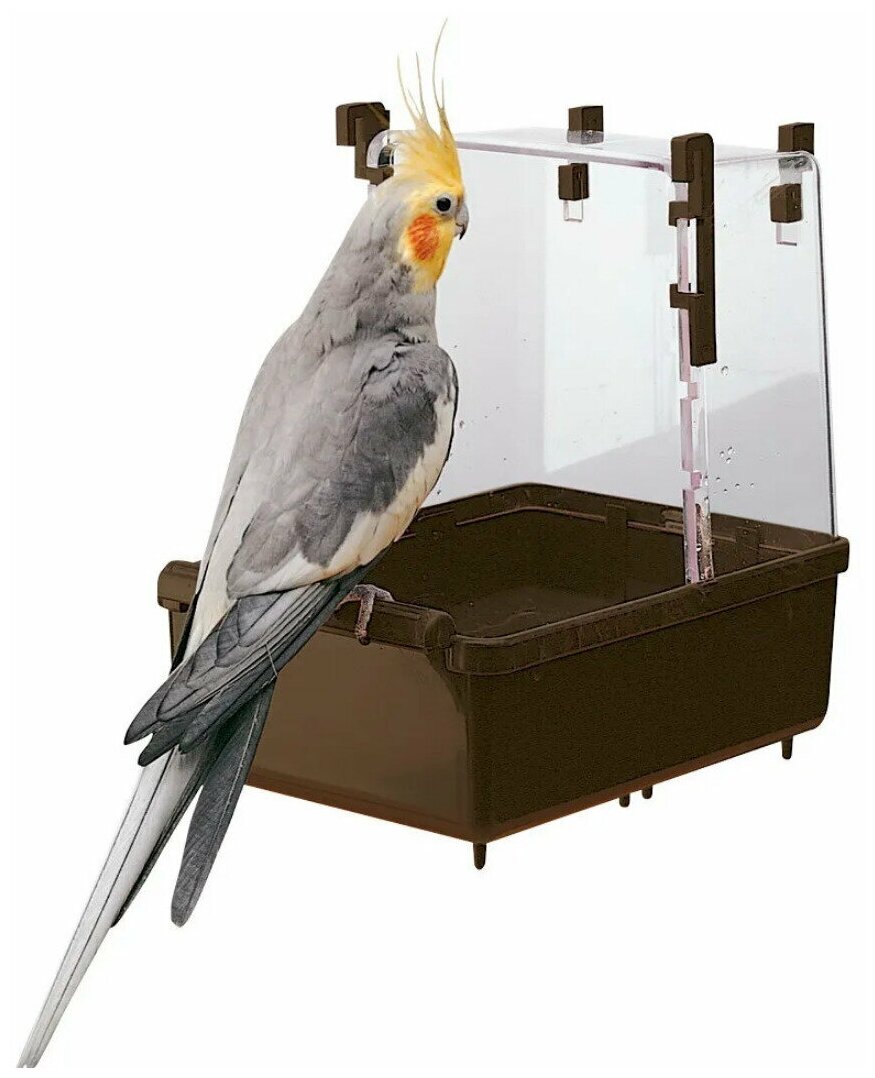 Купалка Ferplast L101 для птиц, Ванночка для средних попугаев - фотография № 8