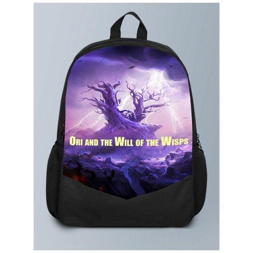 фото Черный рюкзак с принтом игры ори энд вил ori and the will of the wisps, платформер - 104 brutbag
