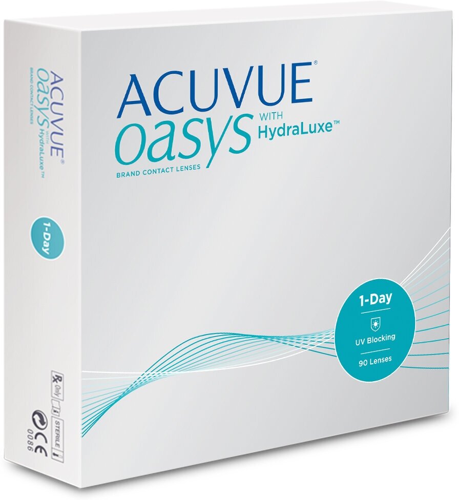 Контактная линза: 1-Day Acuvue Oasys, 90pk (1уп=90шт) R:=8.5 D:=-04,00