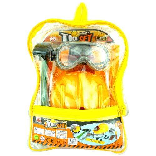 Junfa toys Набор инструментов в прозрачном рюкзаке 10 предметов 2145