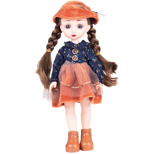 Кукла для девочки Мулиша Путешественница 30см Осеннее настроение, синий