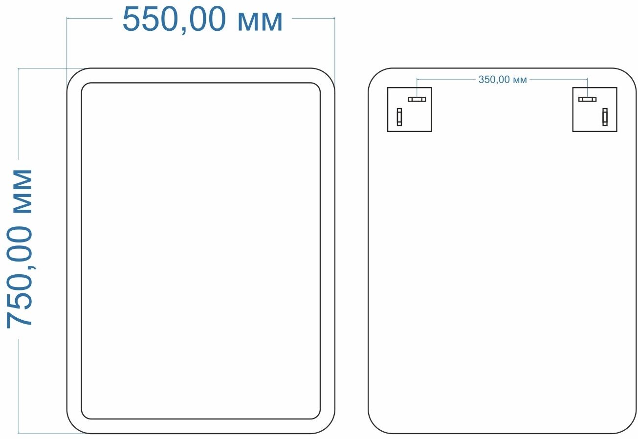 Зеркало MIXLINE "Неро" 550*750 (ШВ) гравировка - фотография № 2