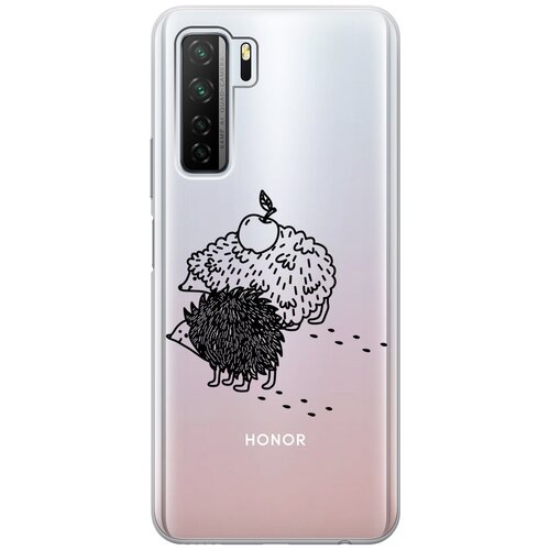  -  Transparent 3D  Huawei Nova 7 SE / Honor 30S   Funny hedgehogs