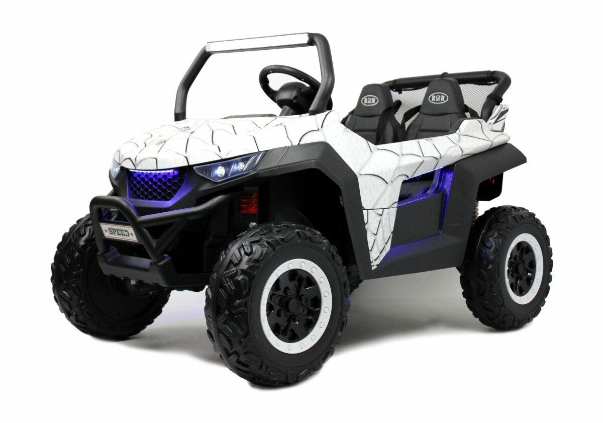 Детский двухместный электромобиль RiverToys T777TT 4WD белый Spider