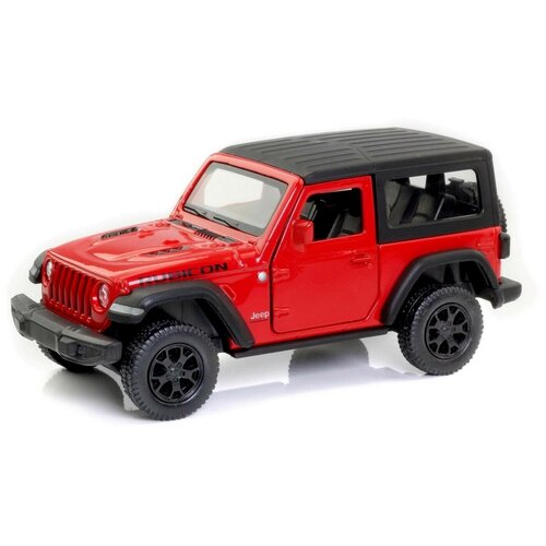 Машина металлическая Jeep Wrangler Rubicon 2021, красный цвет, двери открываются, 1 шт. машина металлическая rmz city 1 32 jeep wrangler rubicon 2021 красный цвет двери открываются