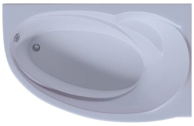 Акриловая ванна Aquatek Бетта 160x97 R BET160-0000026 без гидромассажа с фронтальной панелью с каркасом (разборный) со слив-переливом