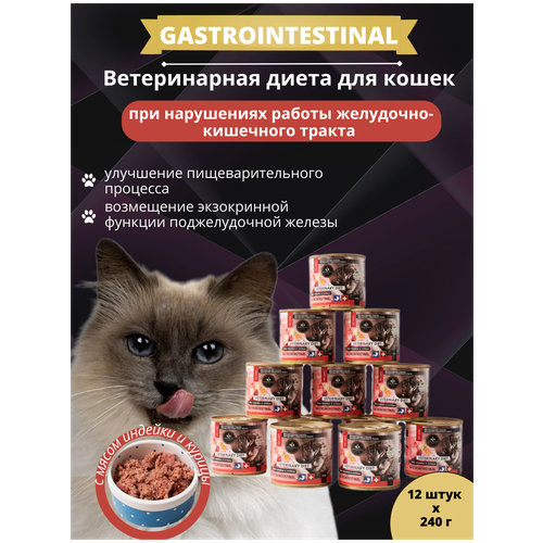 SECRET FOR PETS Корм влажный для кошек Gastrointestinal 12 шт х 240 гр.