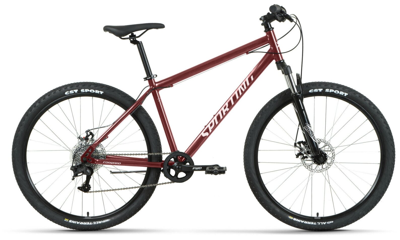 Горный велосипед Forward Sporting 27,5 2.3 D (2022) 17" Красно-серебристый (161-178 см)