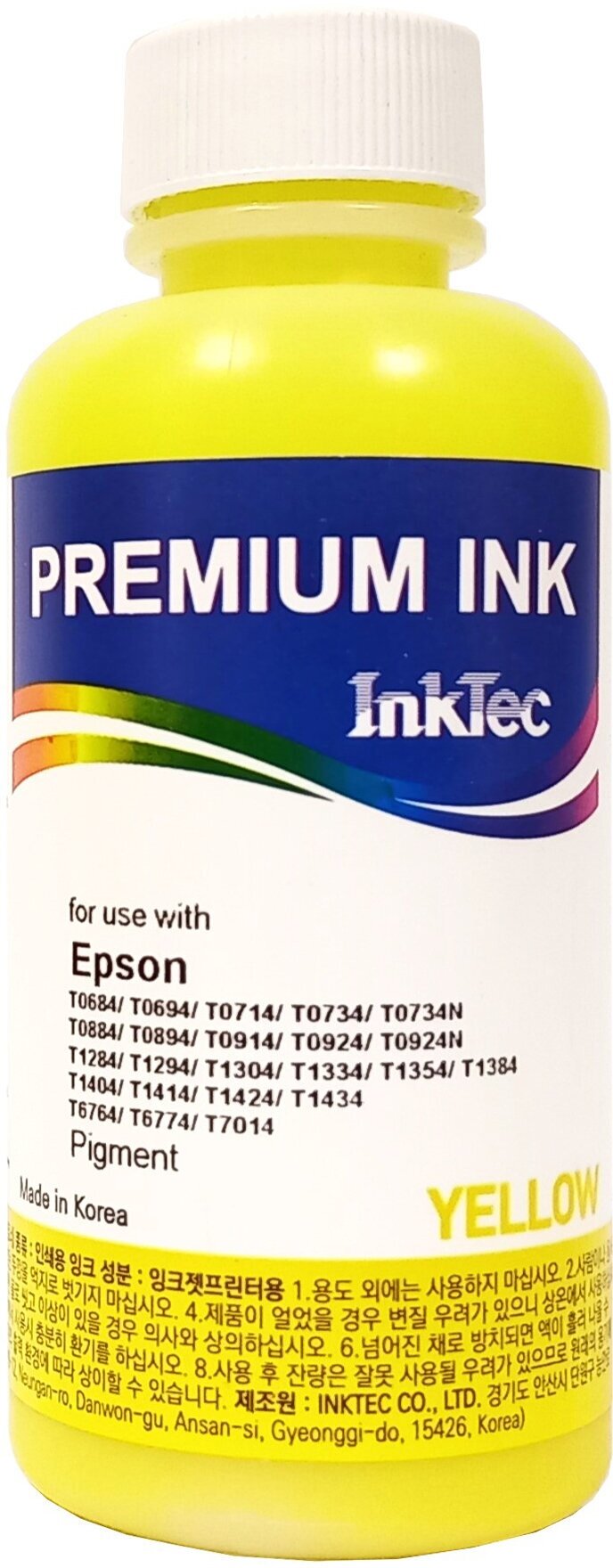 Чернила InkTec (E0013-100MY) пигментные для Epson S22/SX125 100 мл (Yellow)