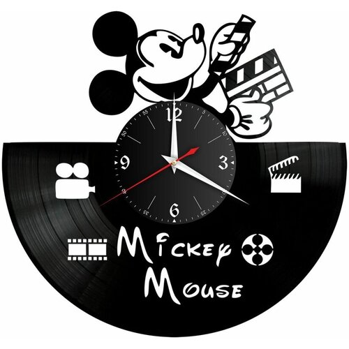 Часы из винила Redlaser "Микки Маус, Mickey mouse, дисней" VW-10334