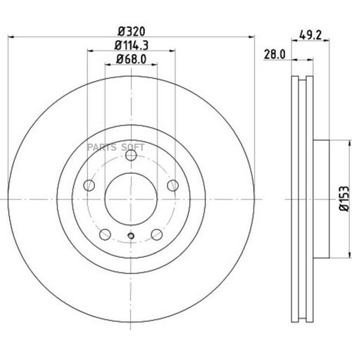 BEHR-HELLA 8DD355114101 Диск тормозной