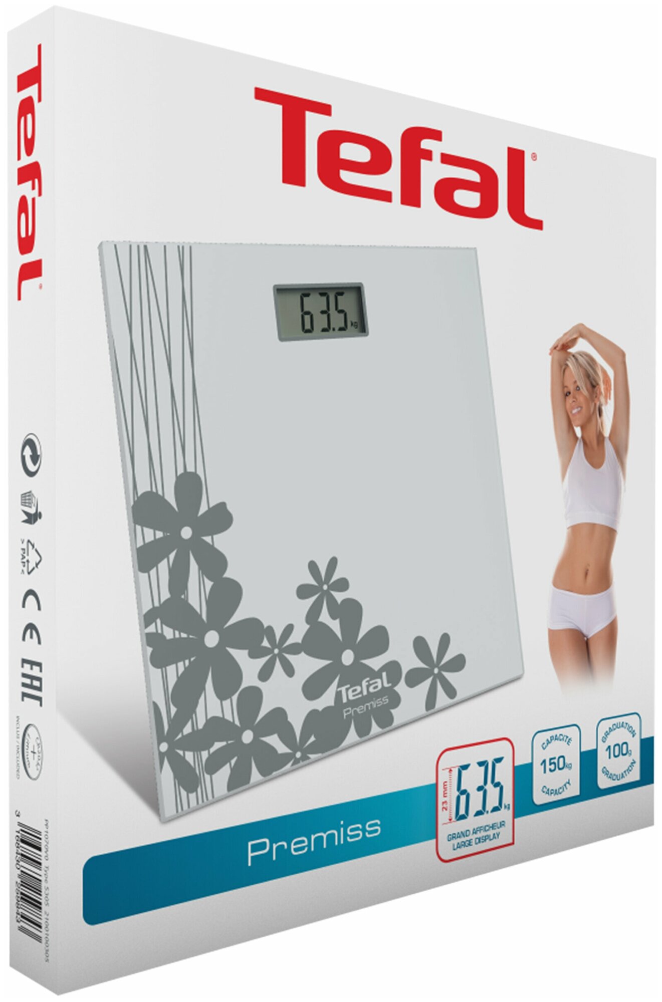 Весы напольные Tefal Premiss Flower PP1070V0, серый - фотография № 10