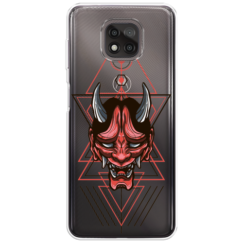 Силиконовый чехол на Motorola Moto G Power 2021 / Моторола Мото G Пауэр 2021 Hanya Oni mask, прозрачный силиконовый чехол на motorola moto g power 2021 моторола мото g пауэр 2021 загрузка творения прозрачный