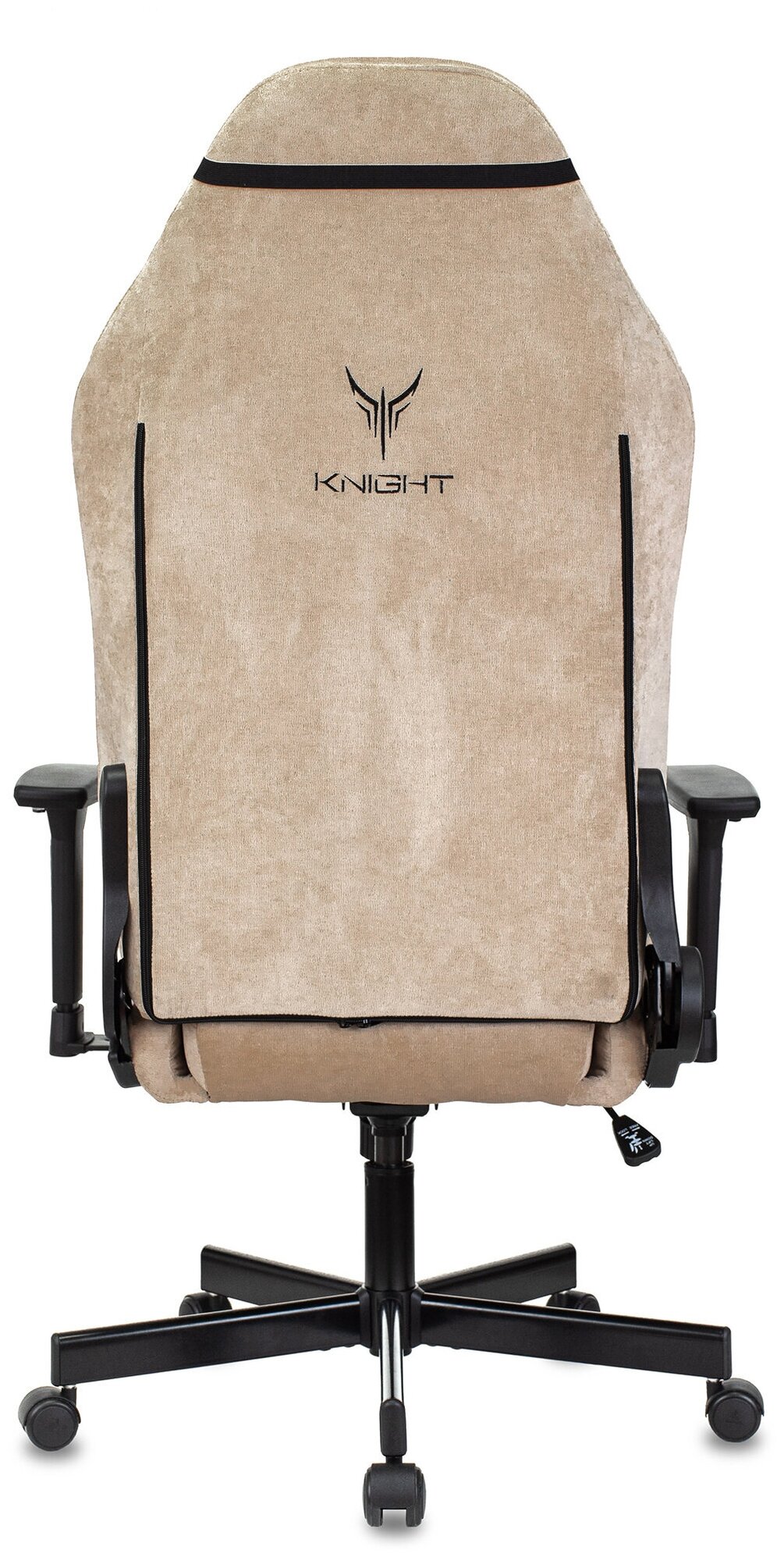 Кресло игровое Knight N1 Fabric бежевый Light-21 с подголов. крестовина металл - фотография № 11