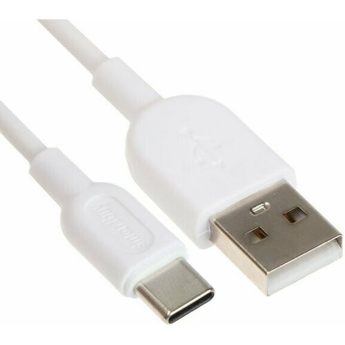 Кабель Smartbuy S01, Type-C - USB, 2.4 А, 1 м, зарядка + передача данных, белый