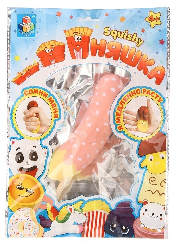 1TOY ИгрушкаАнтистресс мммняшка squishy Банан в карамели Т12313