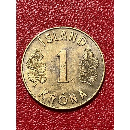 1 крона 1976 исландия unc Монета Исландия 1 Крона 1970 год #4-5