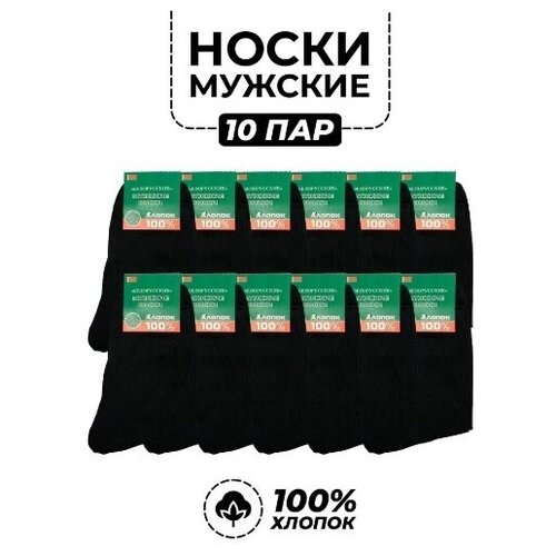 Носки Белорусские, 10 пар, размер 27(41-42), черный