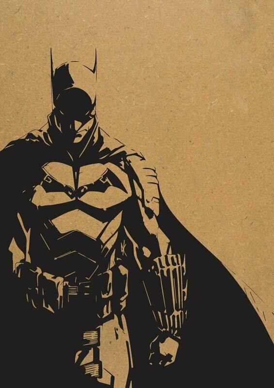 Набор постеров А4 Бэтмен (Batman) - 3 крафт плаката 21х29 см