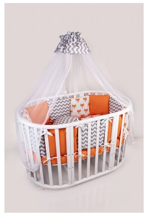 Amarobaby комплект в кроватку Lucky Premium (8 предметов) оранжевая