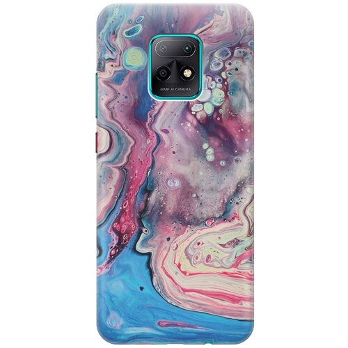 фото Cиликоновый чехол на xiaomi redmi 10x 5g / сяоми редми 10х 5г с принтом "разноцветный мрамор" gosso