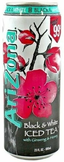 ARIZONA Холодный чай Аризона Black & White Ised Tea, 680 мл