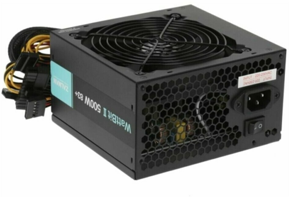 Блок питания ATX Zalman ZM500-XE II 500W, 120mm fan Retail - фото №9