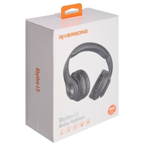 Наушники RIVERSONG Rhythm L5 беспроводные полноразмерные микрофон microSD 200мАч черные 164400₽