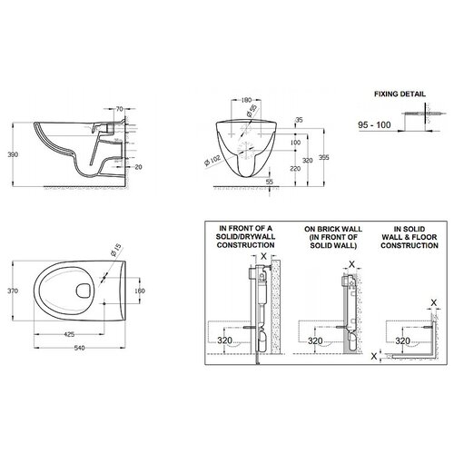 Унитаз с инсталляцией Roca Victoria Rimless 34639300Y+Geberit Duofix 111.300.00.5 безободковый+сиденье ZRU8013900