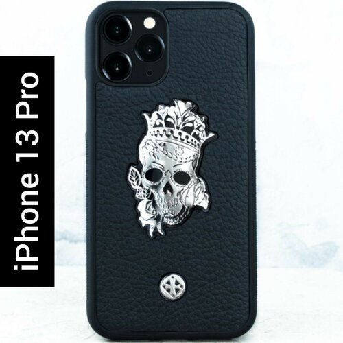 Чехол iPhone 13 Pro - Princess Calavera Black Leather