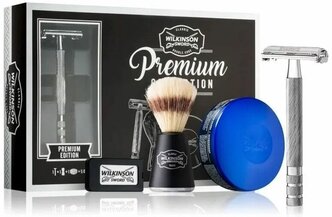 Набор Wilkinson Sword Premium Collection мыло, помазок, Т-образная бритва, сменные лезвия