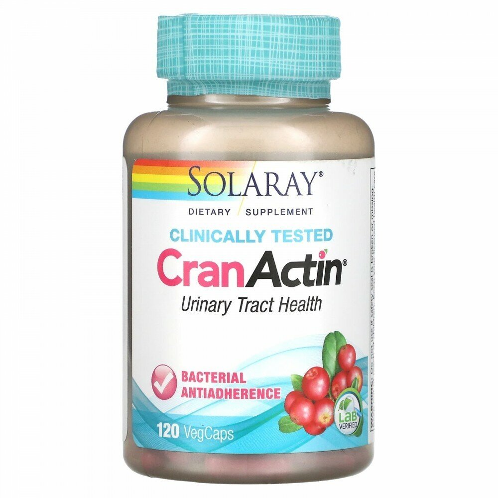 Solaray CranActin экстракт клюквы AF 120 вегетарианских капсул