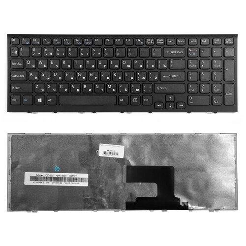 Клавиатура для ноутбука Sony VPC-EE VPCEE2E1R VPCEE3E1R VPCEE4M1R VPCEE4E1R Плоский Enter Черная с рамкой PN V116646B 1173₽