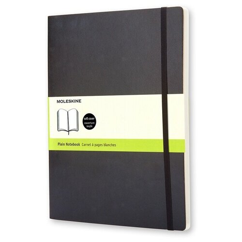 Блокнот Moleskine CLASSIC SOFT QP623 XLarge 190х250мм 192стр. нелинованный мягкая обложка черный