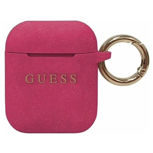 фото Чехол guess с кольцом для airpods, ярко-розовый