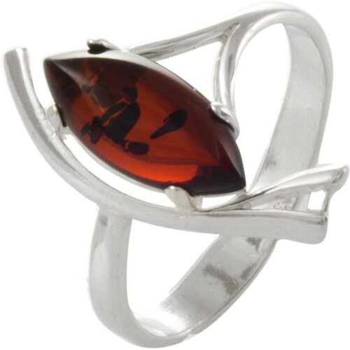 фото Серебряное кольцо дарвин 920041106aa-к с янтарём, размер 17 diamant-online