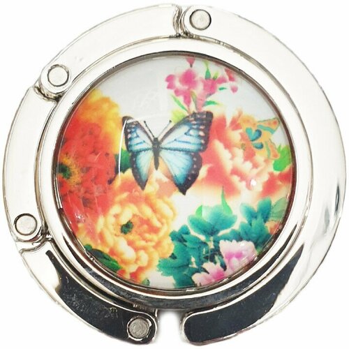 фото Nobrand настольный крючок для сумки "бабочка с цветами"