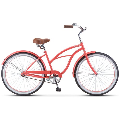 Женский велосипед Stels Navigator 110 Lady 1-sp V010 (2023) 17 Розовый (161-178 см) женский велосипед stels miss 7700 md 27 5 v010 2023 17 темно фиолетовый 161 178 см