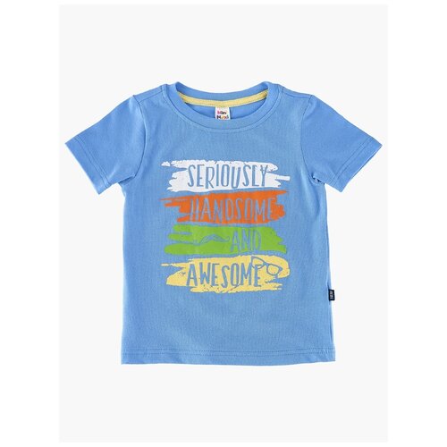 фото Футболка mini maxi 3285, цвет голубой, размер 104