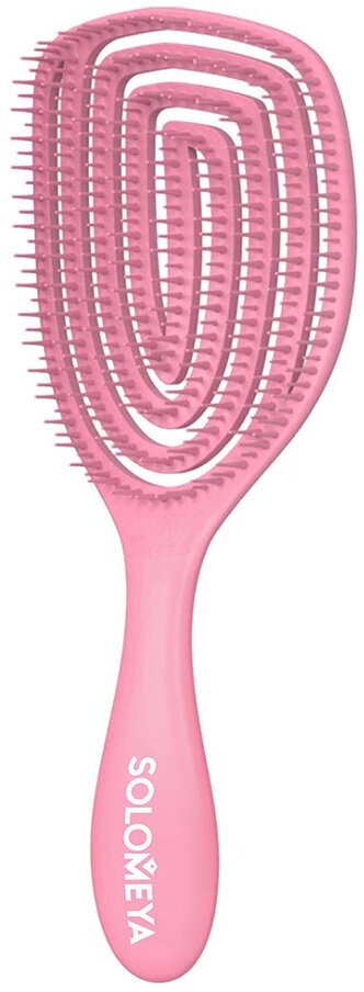 Расческа для сухих и влажных волос с ароматом клубники Solomeya Wet Detangler Brush Oval Strawberry /84 мл/гр.