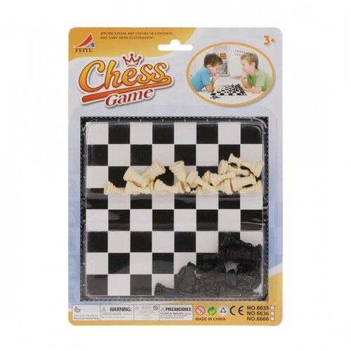 фото Игра настольная шахматы, в компл. игр. поле 16х16см, шахматы, блистер наша игрушка