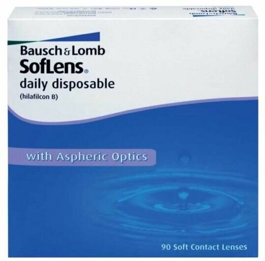 Контактные линзы Bausch & Lomb Soflens Daily Disposable, 90 шт., R 8,6, D -1