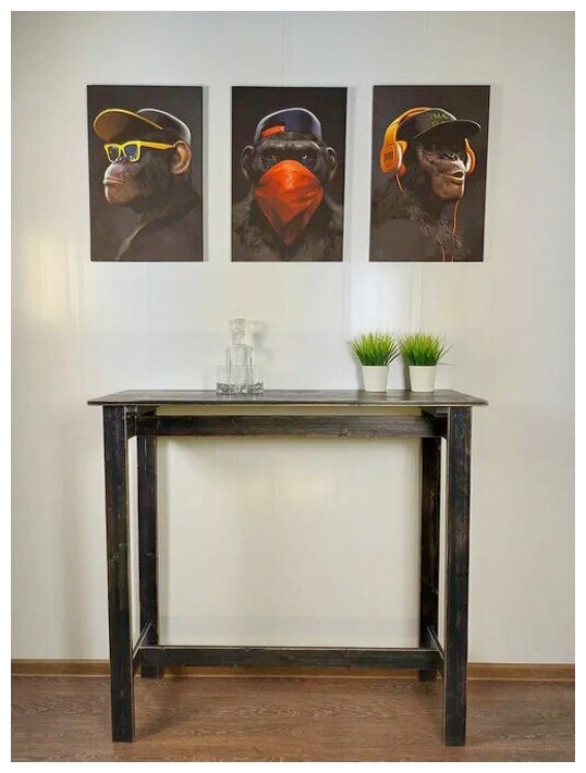 фото Барный стол БС (барная стойка отдельностоящая) БС-005 Черная