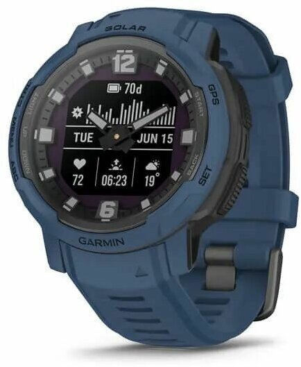 Смарт-часы Instinct Crossover Solar Tidal Blue, WW, синий, 010-02730-02