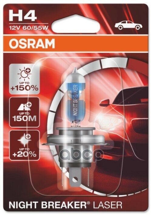 Лампа Osram Галогеновая H4 P43t 60W Osram арт. 64193NL-01B