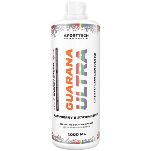 Предтренировочный комплекс Sport Technology Nutrition Guarana Ultra Liquid Concentrate малина-клубника 1000 г 1 шт. 1000 мл