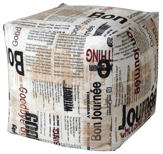 MyPuff пуфик мешок Кубик Газета, мебельный хлопок - фотография № 1