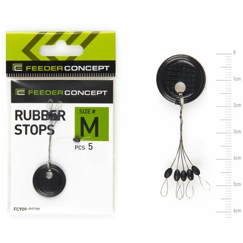 Стопоры резиновые Feeder Concept RUBBER STOPS, размер 002M, 5шт. стопоры резиновые feeder concept р 003l 5шт